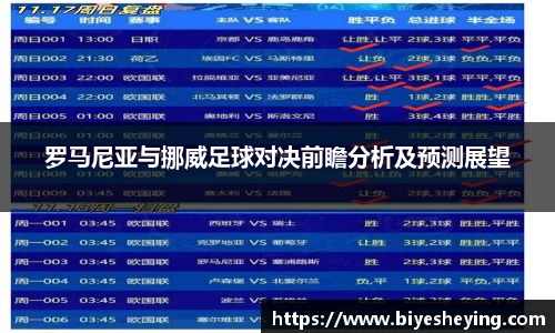 罗马尼亚与挪威足球对决前瞻分析及预测展望
